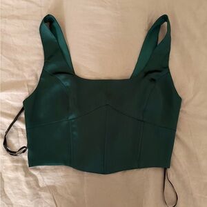 Forever 21 green corset top